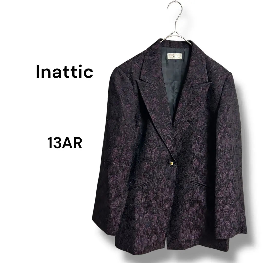 Rare [Inattic] Retro Tailored Jacket Gold Button Rose Rayon Blend