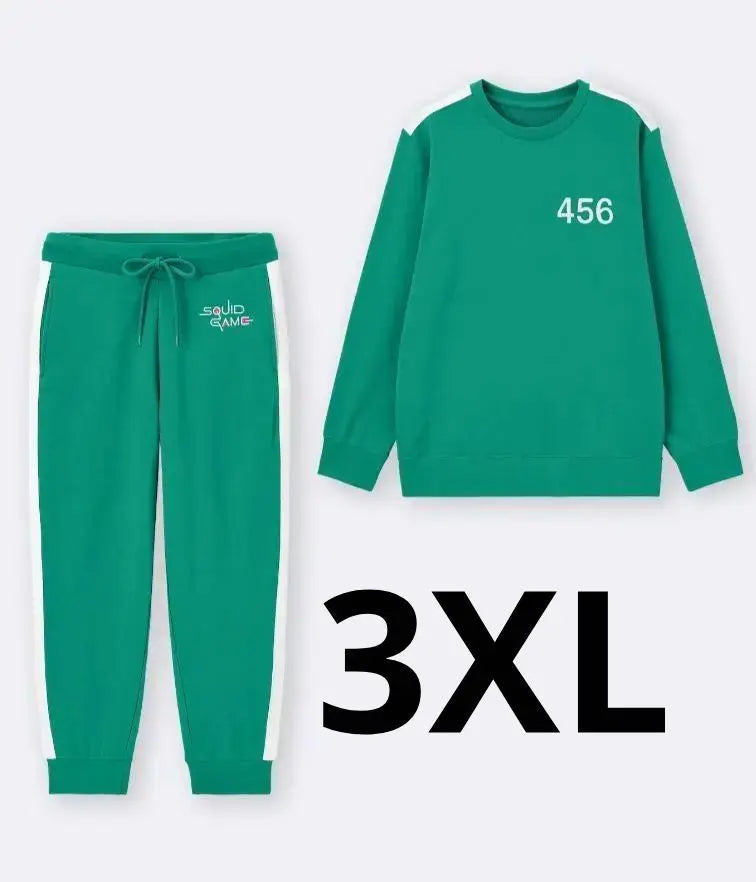 GU squid game 3XL stretch soft lounge set (long sleeve) Geou collaboration | GU イカゲーム 3XL ストレッチソフトラウンジセット(長袖) ジーユーコラボ