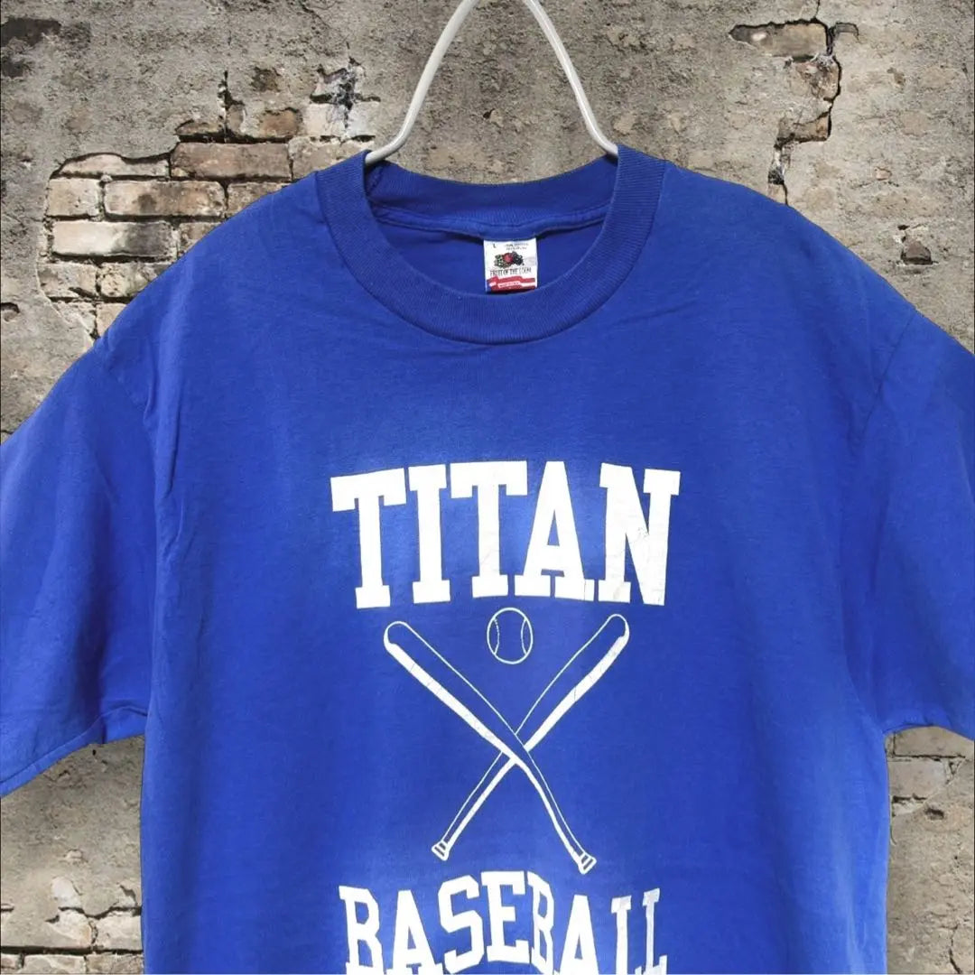 TITAN BASEBALL 90s Camiseta de punto único Béisbol Hombre L | TITAN BASEBALL 90s シングルステッチ Tシャツ 野球 メンズL