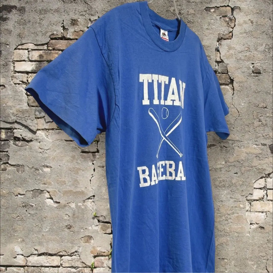 TITAN BASEBALL 90s Camiseta de punto único Béisbol Hombre L | TITAN BASEBALL 90s シングルステッチ Tシャツ 野球 メンズL