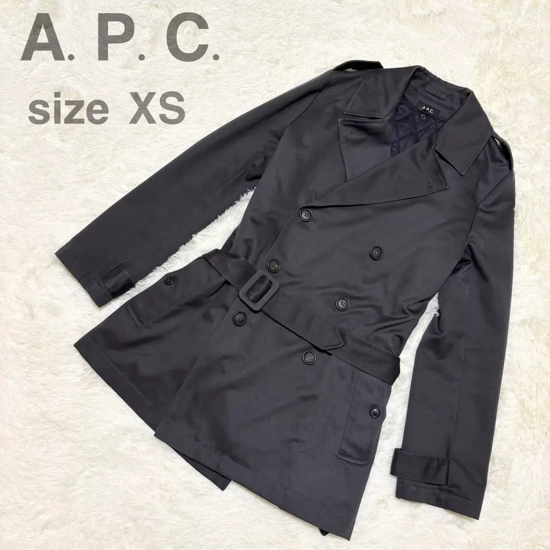 A.P.C. A.P.C. Trench Coat XS with Liner Belt Grey