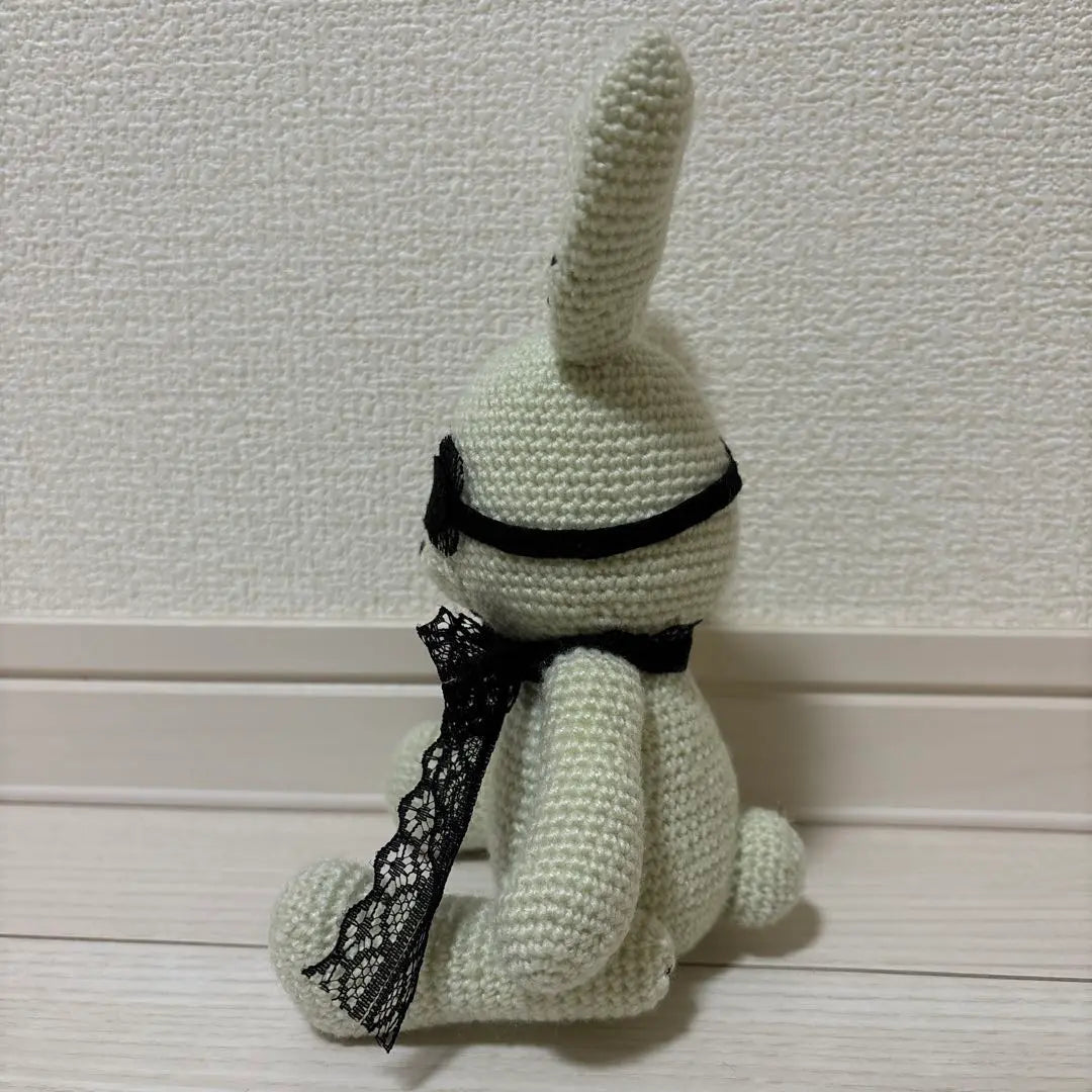 Handmade knitted rabbit