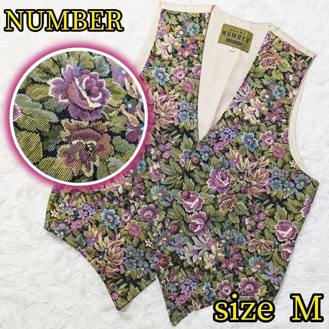 [Único en su tipo ✨Raro ✨Talla M] Chaleco de traje con estampado floral vintage