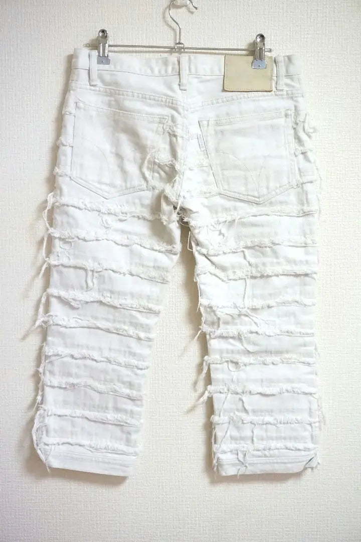 Rare Hysteric Glamour Y2K 90s Tsugihagi Denim Pants White