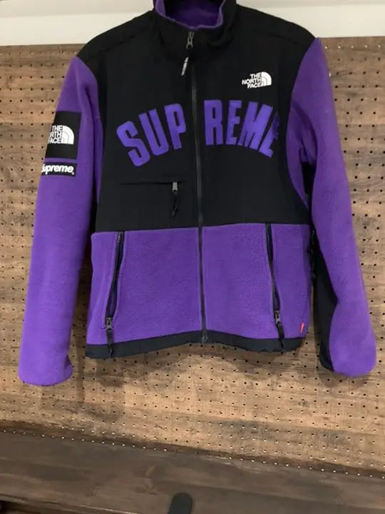 supreme north face fleece jacket S purple