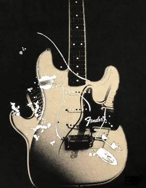 ■Camiseta oficial de Fender■Guitarra eléctrica talla M