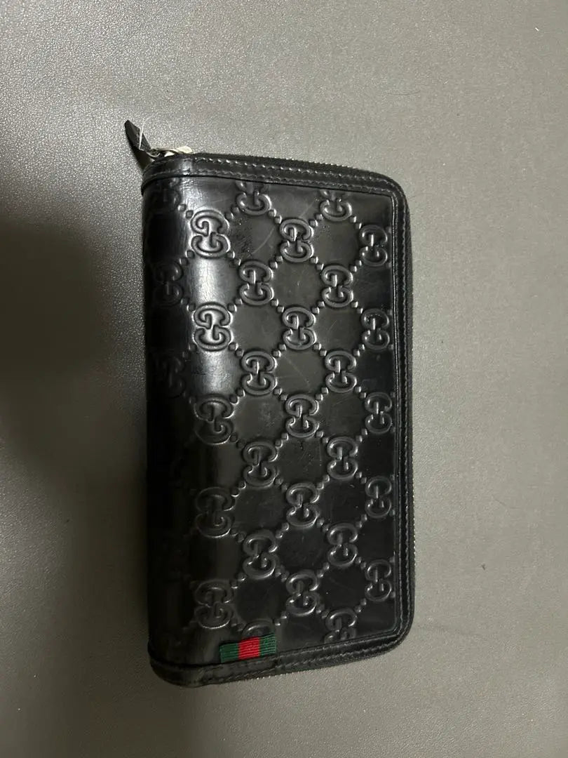 Gucci Long Wallet Black Leather