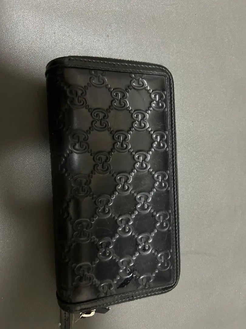 Gucci Long Wallet Black Leather