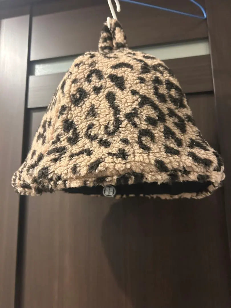 New unused best sauna hat bore leopard print | 新品未使用 ベストサウナハット ボア 豹柄