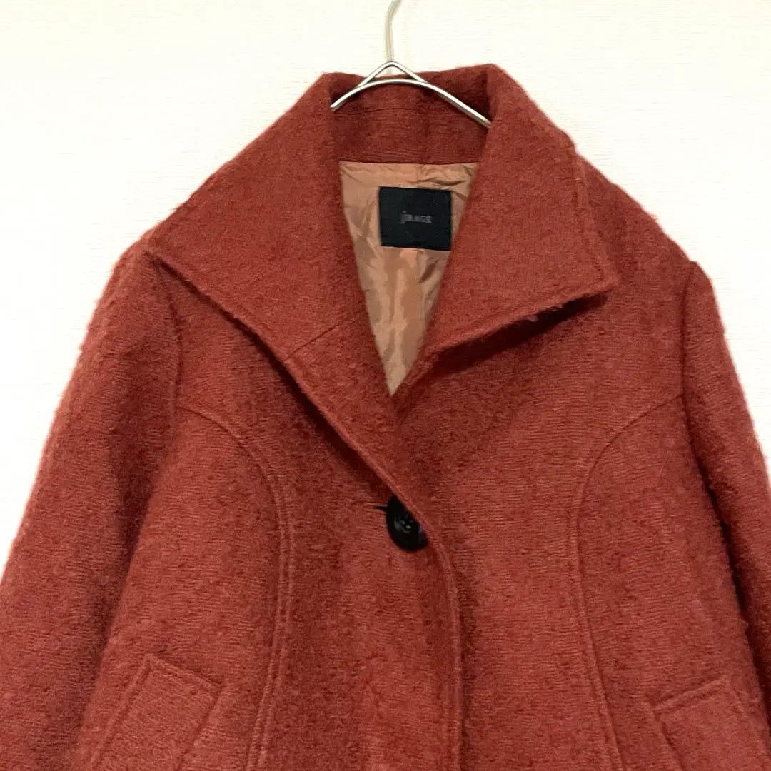 Image jacket outer red wool mixed size s