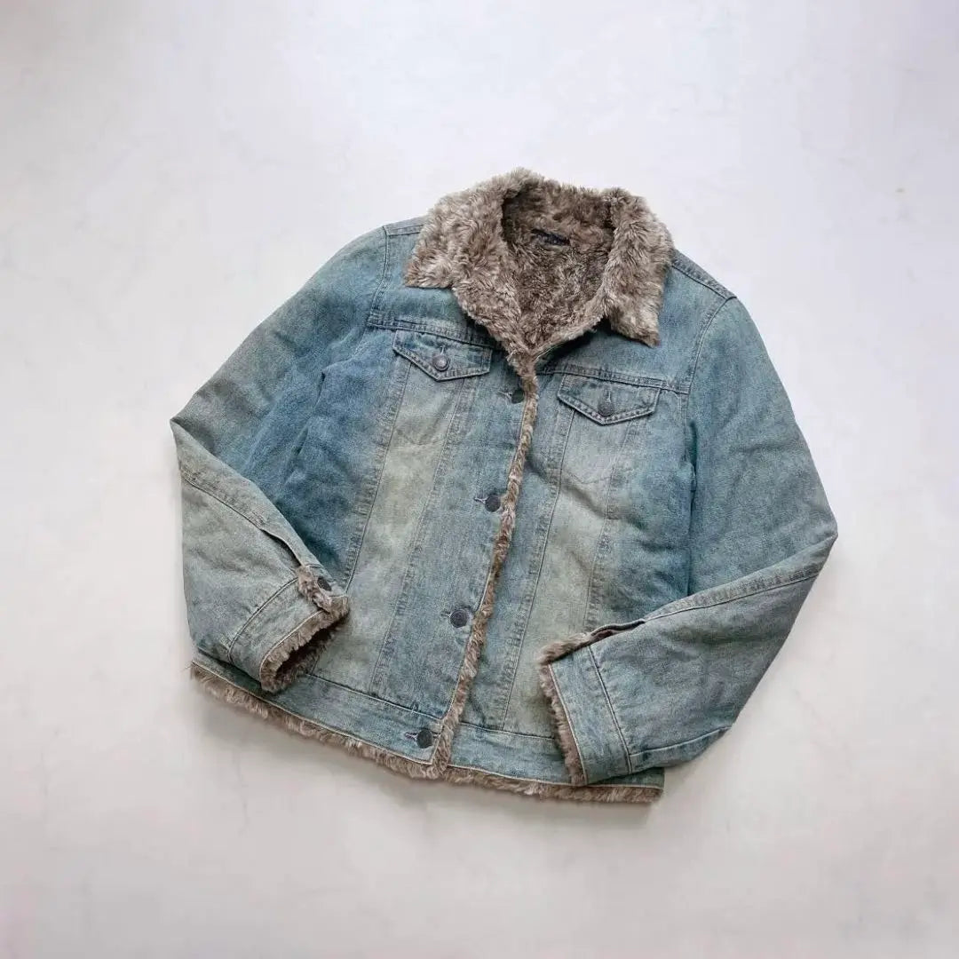 Chaqueta vaquera estilo boa/grunge de hadas/archivo Y2K n.° 2