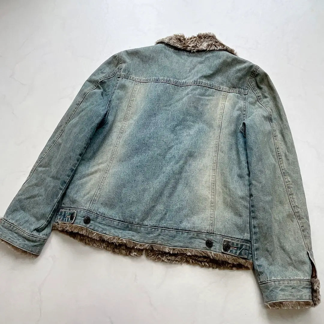 Chaqueta vaquera estilo boa/grunge de hadas/archivo Y2K n.° 2