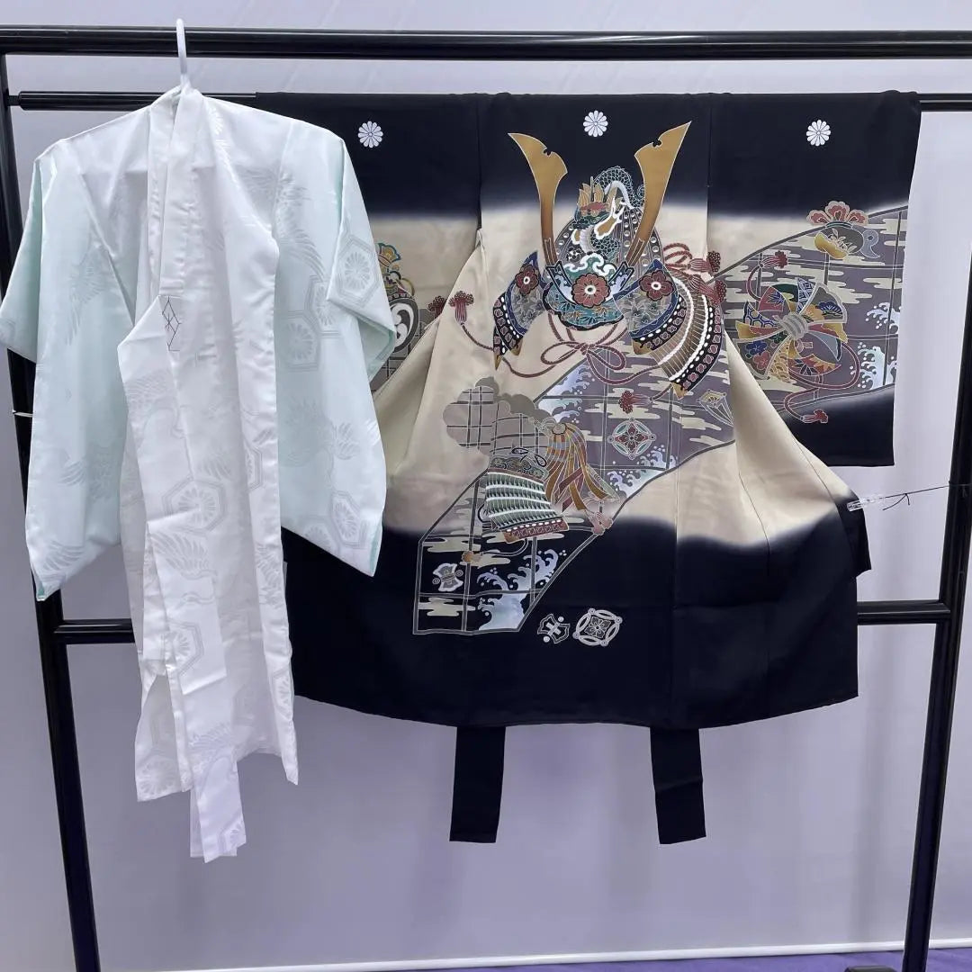 Y★2024★ Kimono para niños Shichi-Go-San Kakegi para niños de un solo cuerpo, ropa interior negra incluida