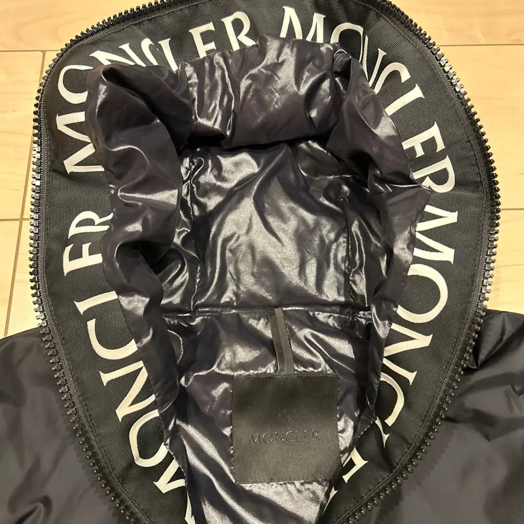 Moncler Bassias Down Nylon Jacket Logo Embroidered Hood