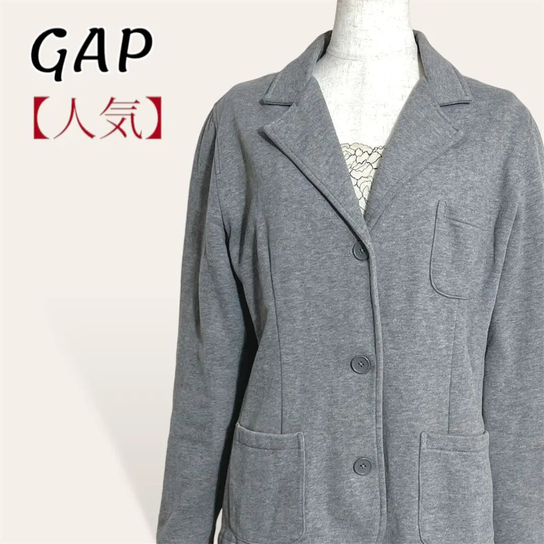 ❤️Chaqueta informal gruesa y a medida de color gris Gap, talla L