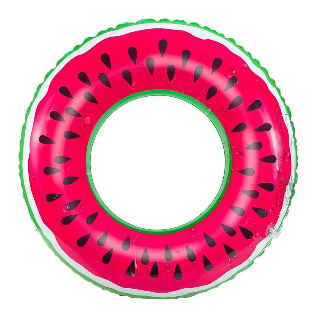 Watermelon pattern floating wheel for children 60cm with floating air leakage prevention valve | スイカ柄 浮き輪 子供用 浮輪 空気漏れ防止弁付き 60cm