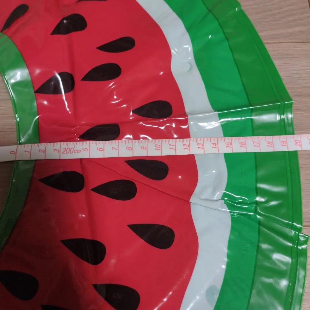 Watermelon pattern floating wheel for children 60cm with floating air leakage prevention valve | スイカ柄 浮き輪 子供用 浮輪 空気漏れ防止弁付き 60cm