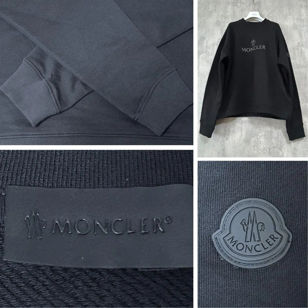 ☆New and unused and authentic guaranteed☆MONCLER logo sweatshirt XL black