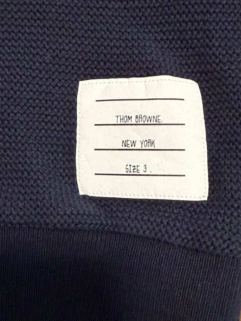 Thom Browne Navy 4bar Cardigan Size 3