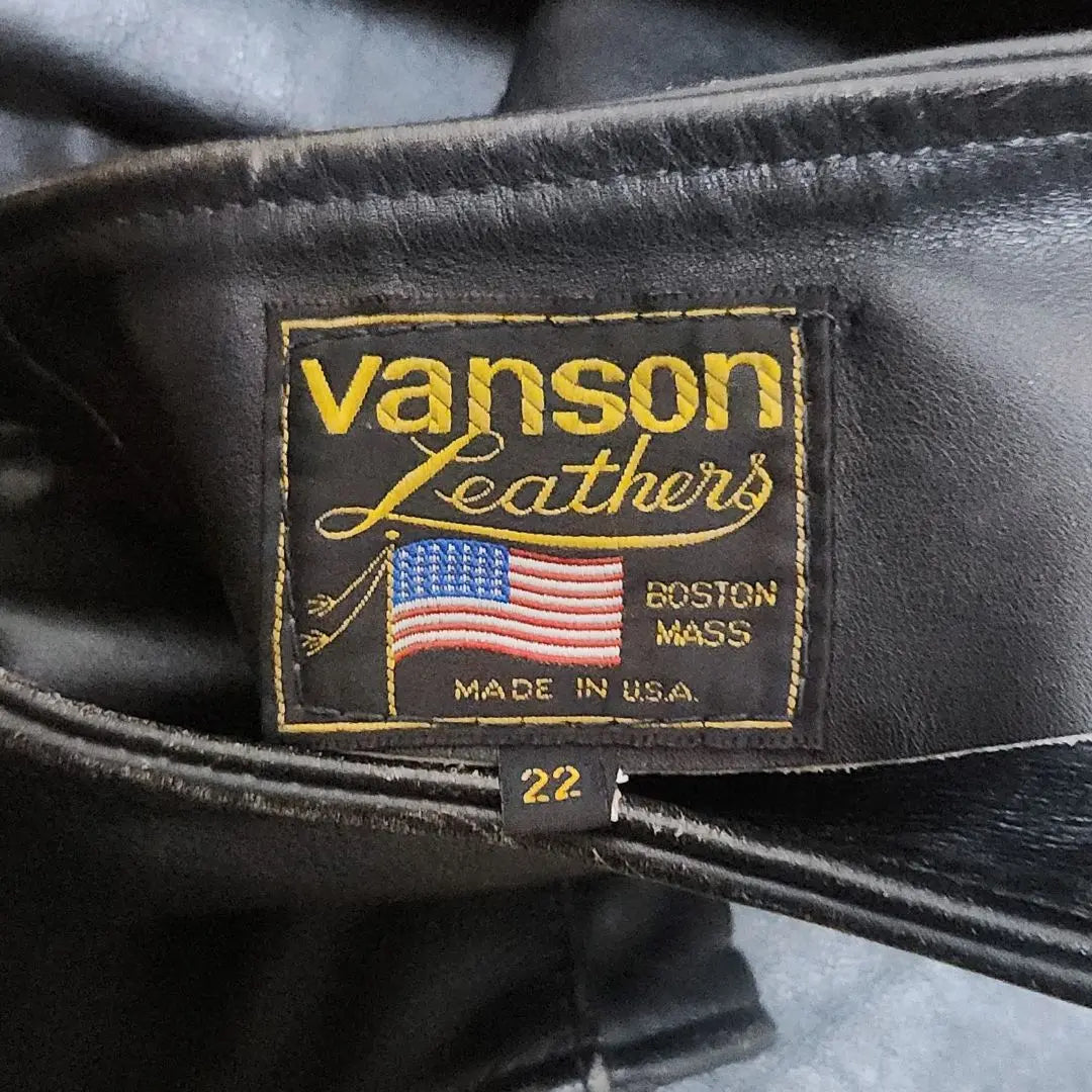 VANSON LEATHERS Bike Chaps 22 Size Black | vanson Leathers バイクチャップス 22サイズ 黒