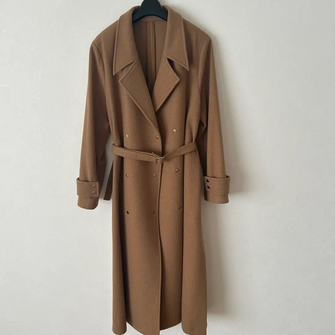 America Vintage Belt Flare Long Coat wool | Ameri VINTAGE BELT FLARE LONG COAT ウール