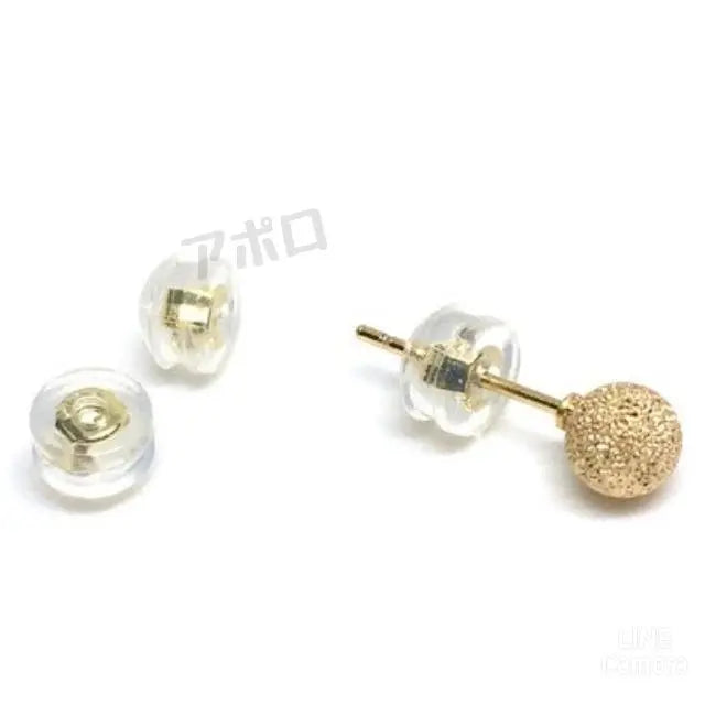 12 pieces round gold earring catch double lock drop prevention A.