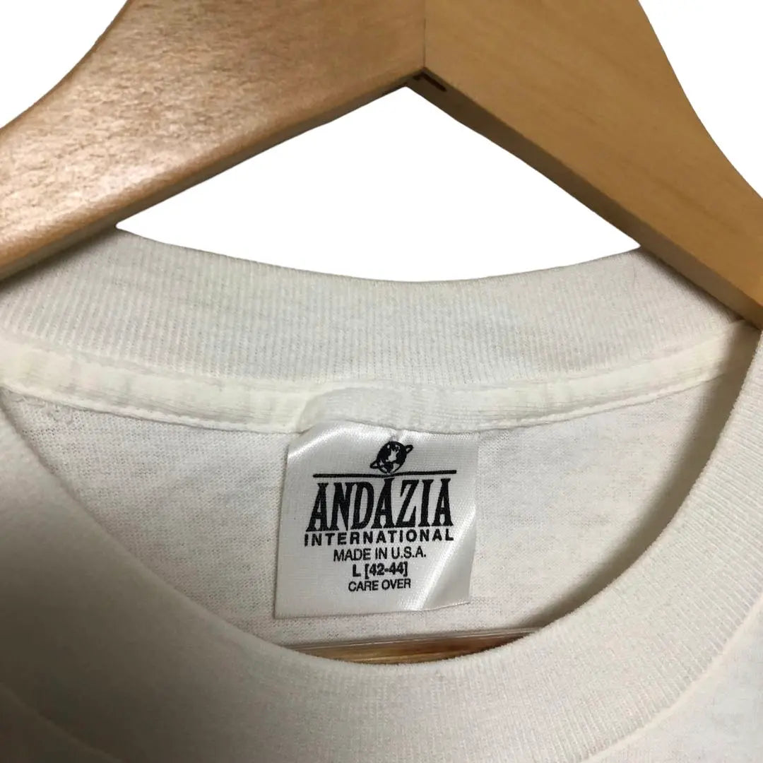 Nueva camiseta 90S Hump Tea Dumpy sin usar Andazia White | 新品未使用 90s ハンプティダンプティ Tシャツ ANDAZIA ホワイト