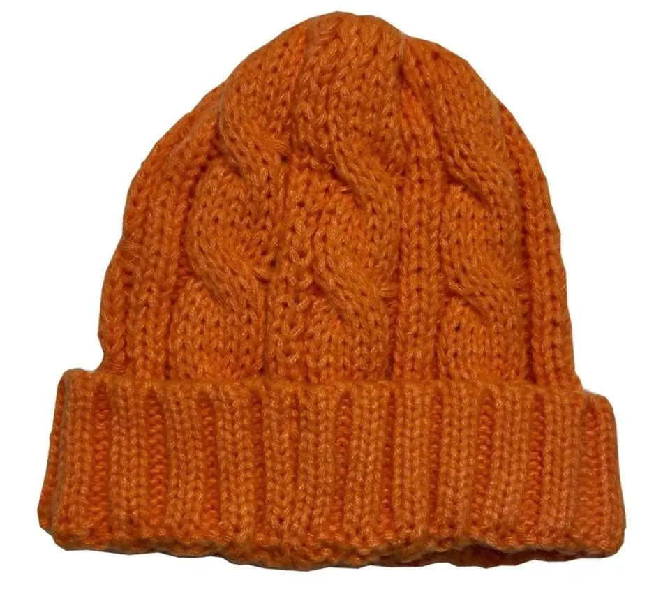 Gorro, gorro de punto, esponjoso, gorro de punto, elástico, efecto cara pequeña, naranja | ビーニー ニット帽 ふんわり ニットキャップ 伸縮性 小顔効果 オレンジ