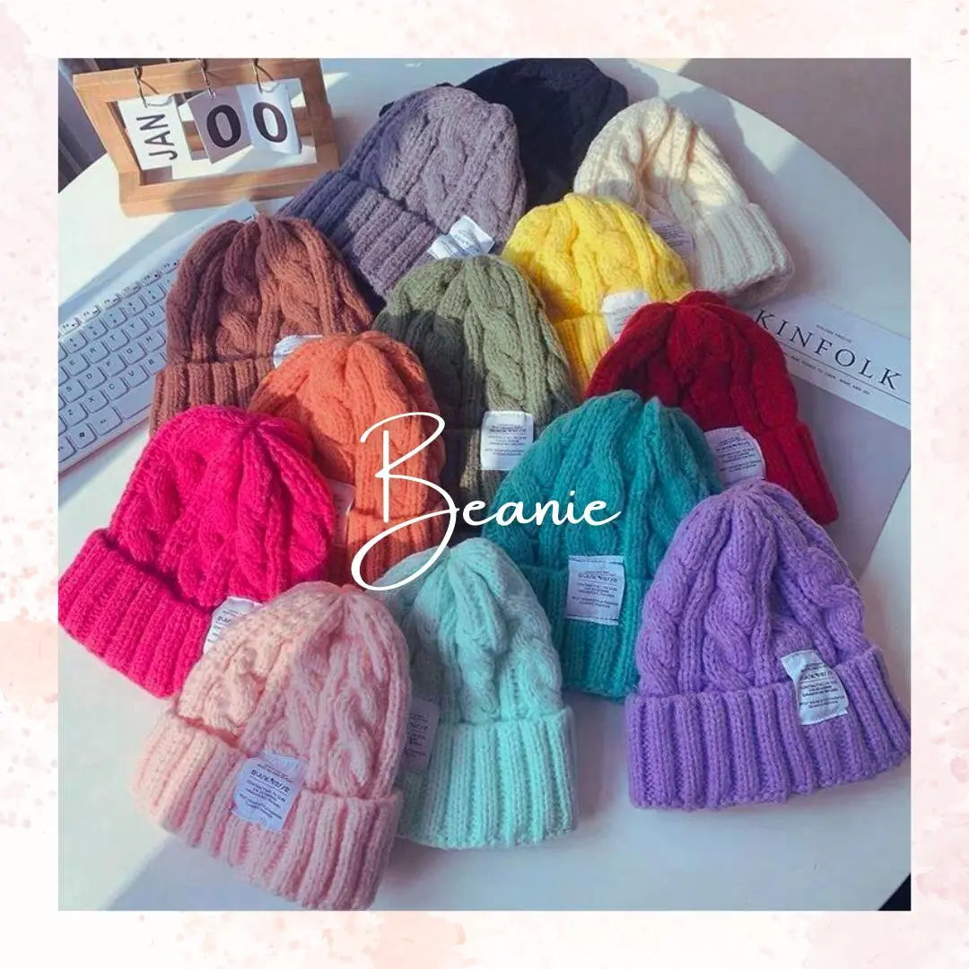 Beanie, knit cap, fluffy, knit cap, stretchy, face-small effect, orange | ビーニー ニット帽 ふんわり ニットキャップ 伸縮性 小顔効果 オレンジ