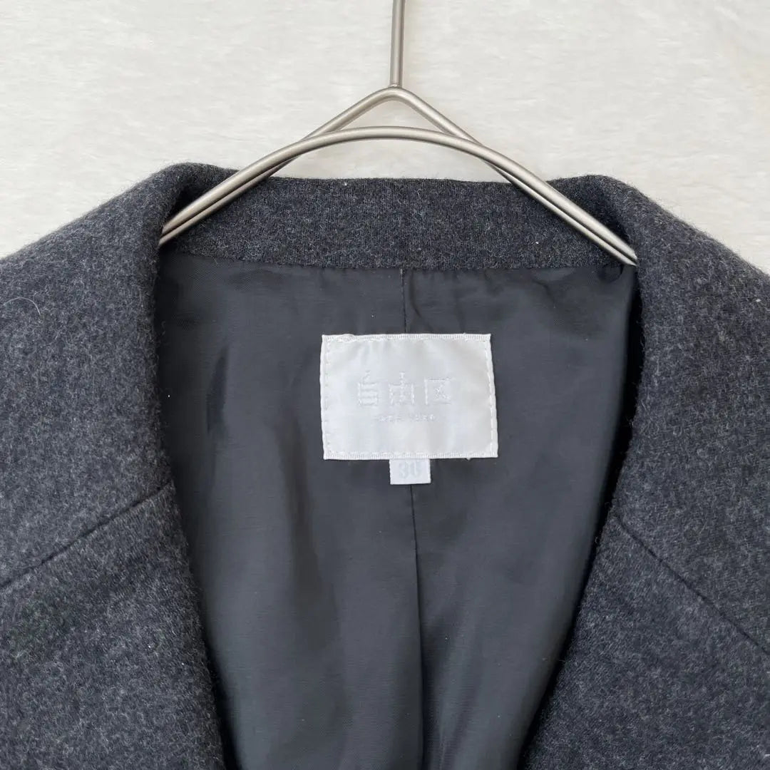 Jiyu Ward Tailored Jacket Dark Gray M Beautiful Silhouette Wool