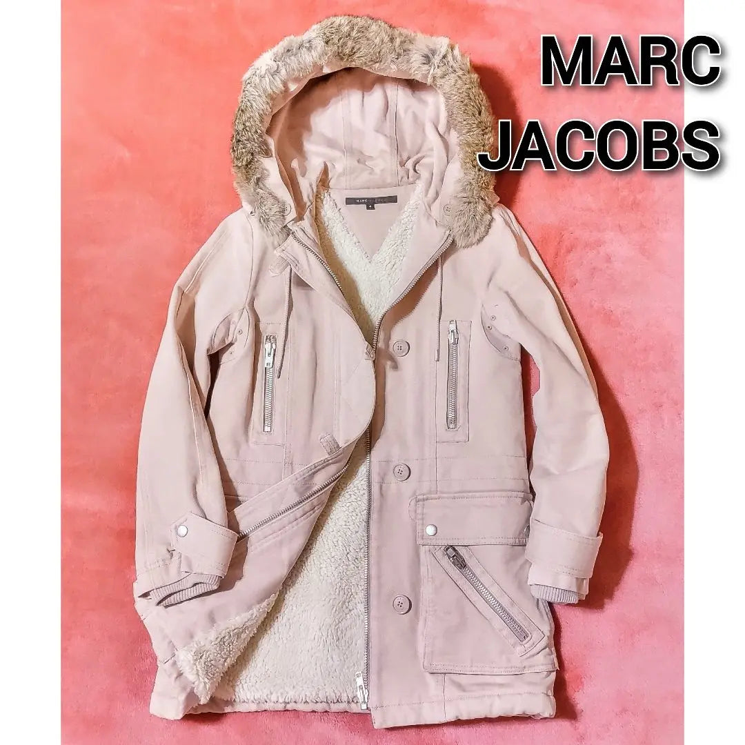 Abrigo MARC JACOBS Boa Mods de piel de conejo rosa militar