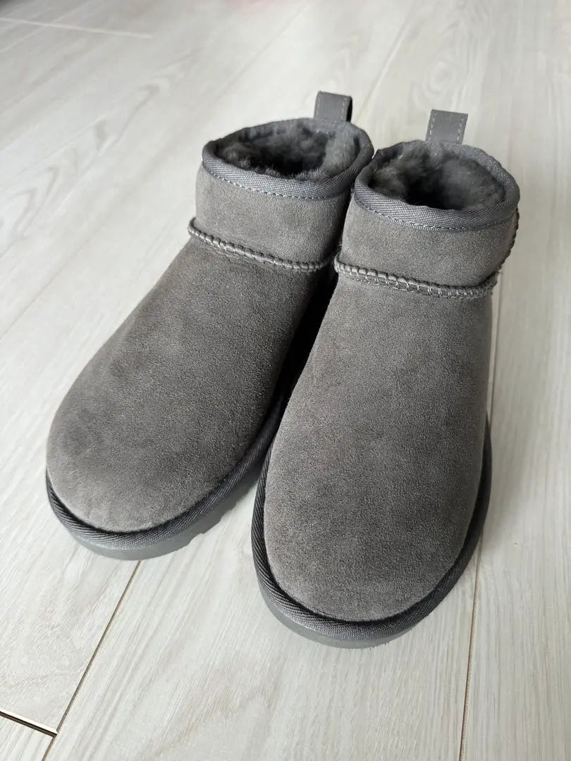 UGG Classic Ultra Mini Grey Short Boots 23cm