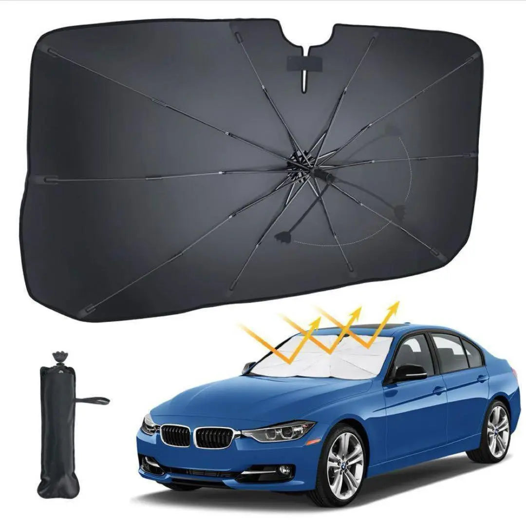 Car sunshade, bent middle rod, front, umbrella-shaped, UV protection, light shielding, heat shielding, car supplies