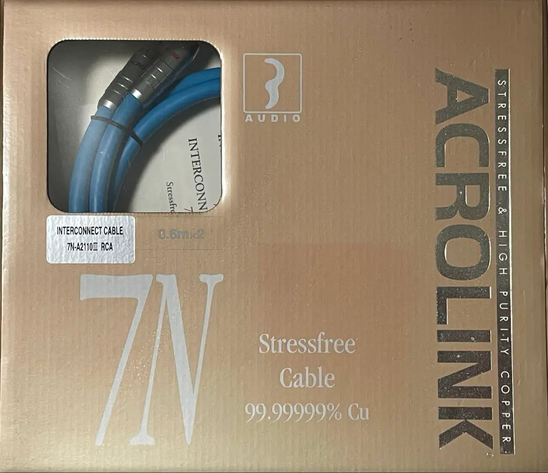 ¡Reproducción de sonido original! Acrolink 7N-A2110Ⅲ cable RCA 0,6m | 原音再現! ACROLINK 7N-A2110Ⅲ RCA cable 0,6m