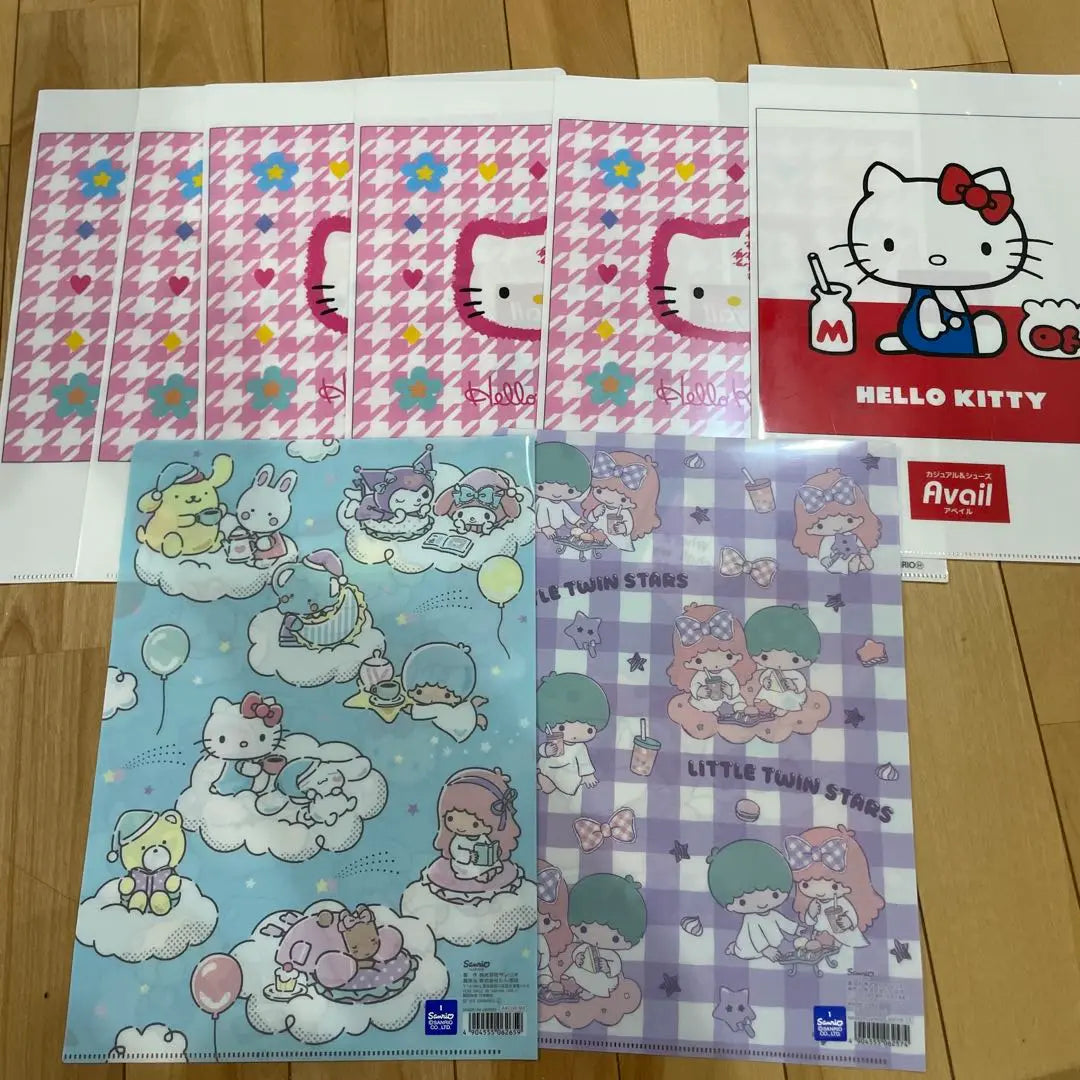 Sanrio Character Clear File Set of 8