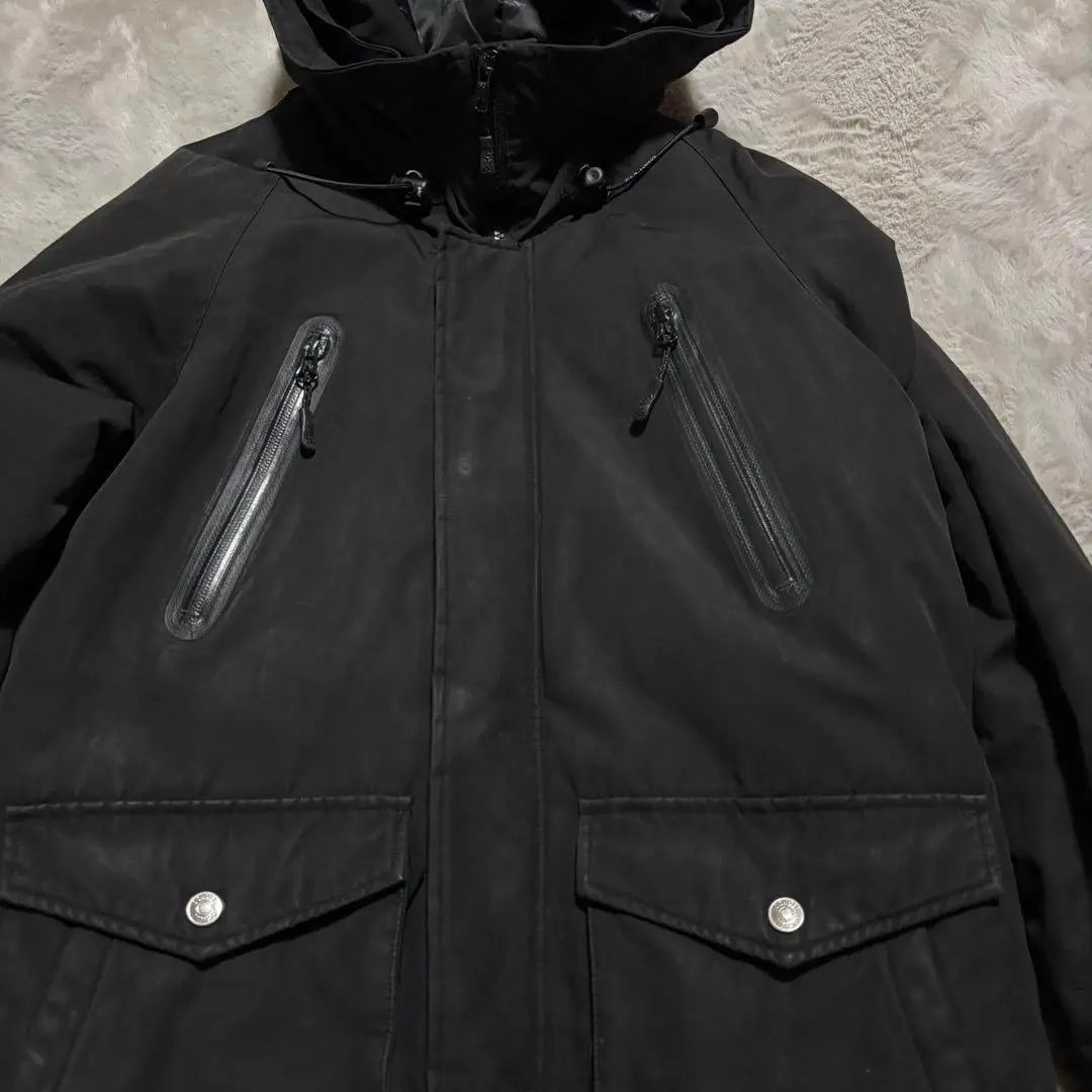 [USED] SCHOTT Military Hooded Jacket Shot Black