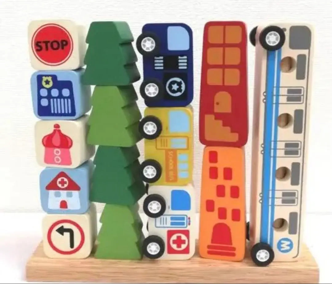 Edutē I'm Toy Sorted & Count City Educational Toy Wooden Building Blocks