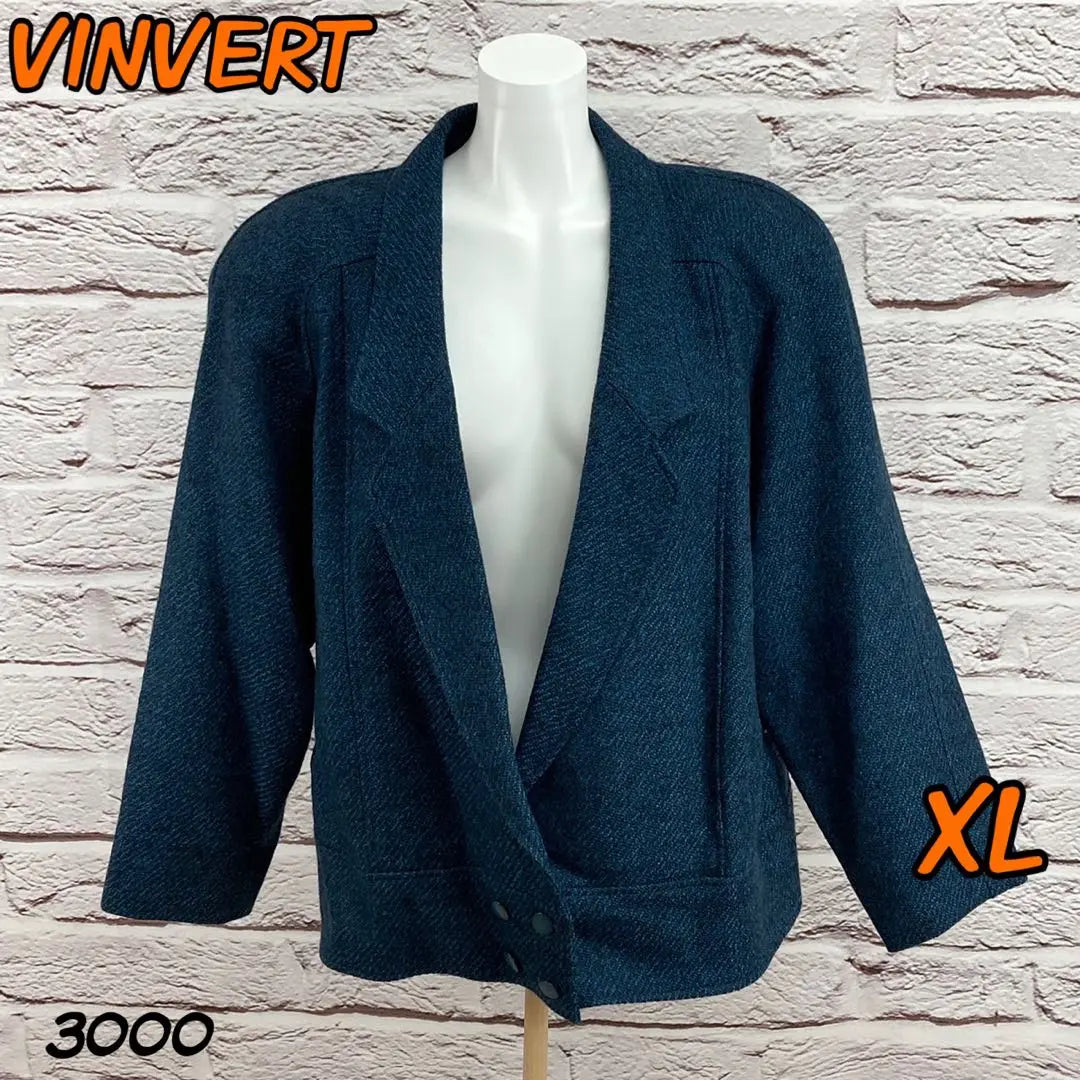 ☆ 9120S ☆ Chaqueta Vinvert Negro X Azul Marino (Color Mixto) | ☆9120S☆ VINVERT ジャケット ブラックＸネイビー（混色）