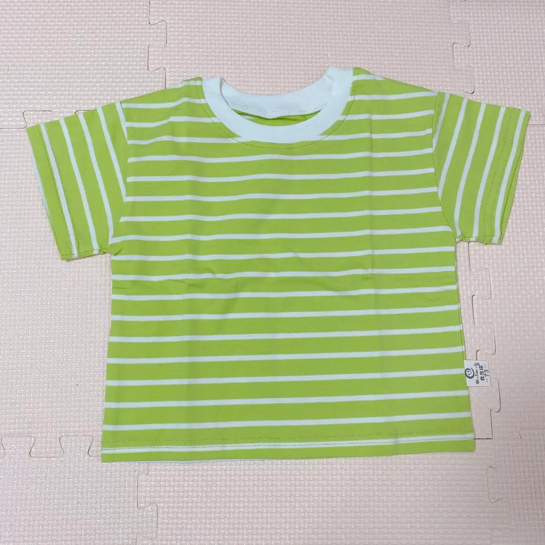 ✨ Only 1 left✨ Baby Kids Clothing T-shirt Striped Short Sleeve Green Yellow Green