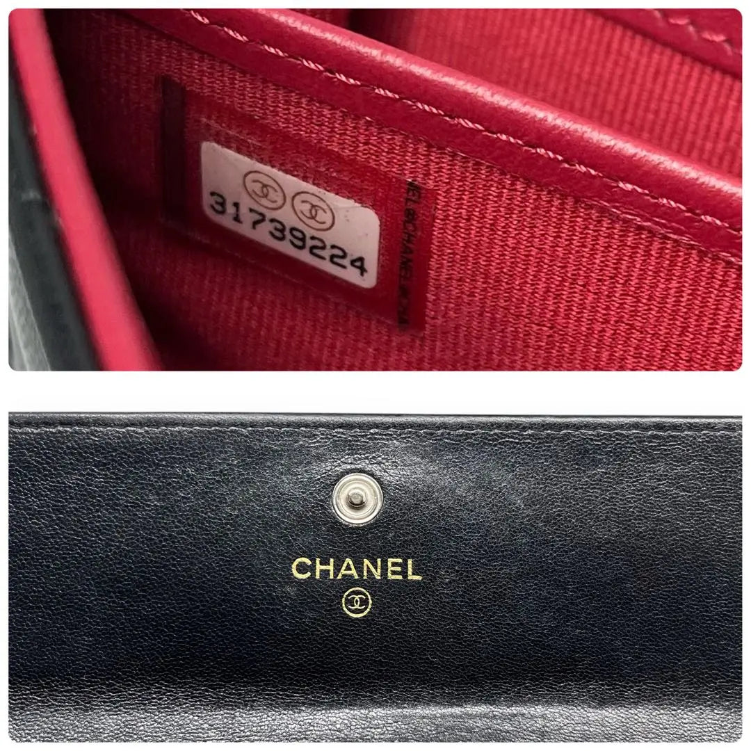 Pole beauty ■ Chanel 19 Disnefu Matrasse Lam Skin Flap Long Wallet | 極美品■シャネル　19 ディズヌフ マトラッセ　ラムスキン　フラップ　長財布