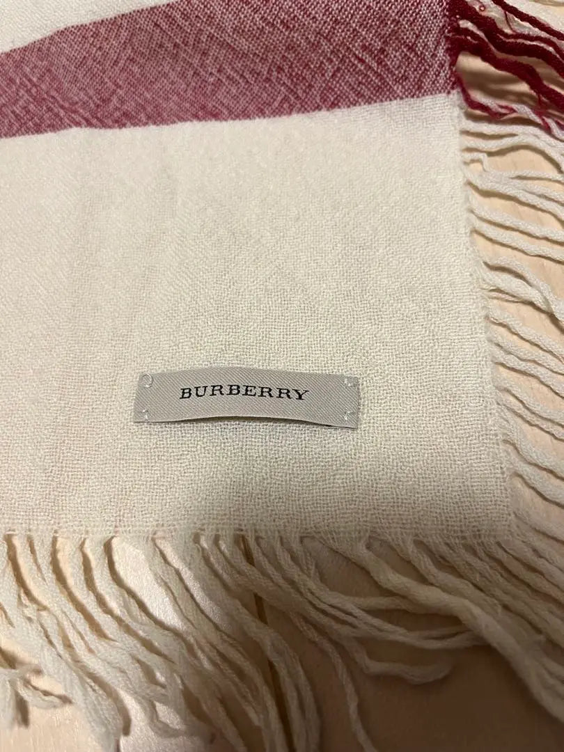 BURBERRY stole shawl ivory white thin