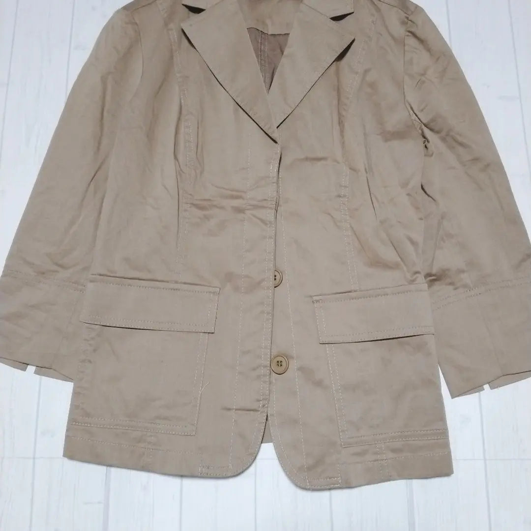 Chaqueta de mujer Indivi con capucha oculta beige 36