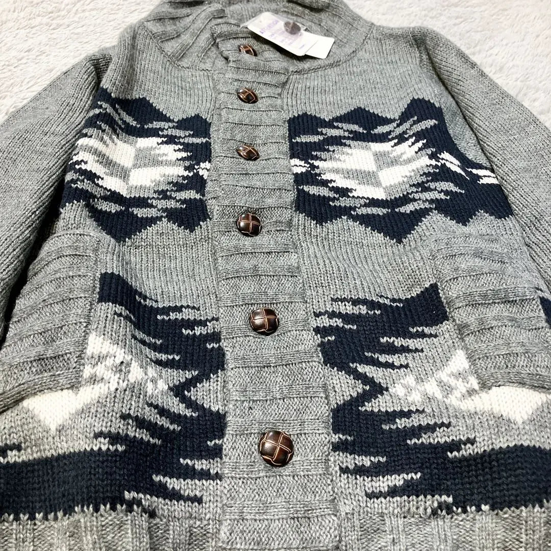 New and unused gray cardigan men's size M tops knit