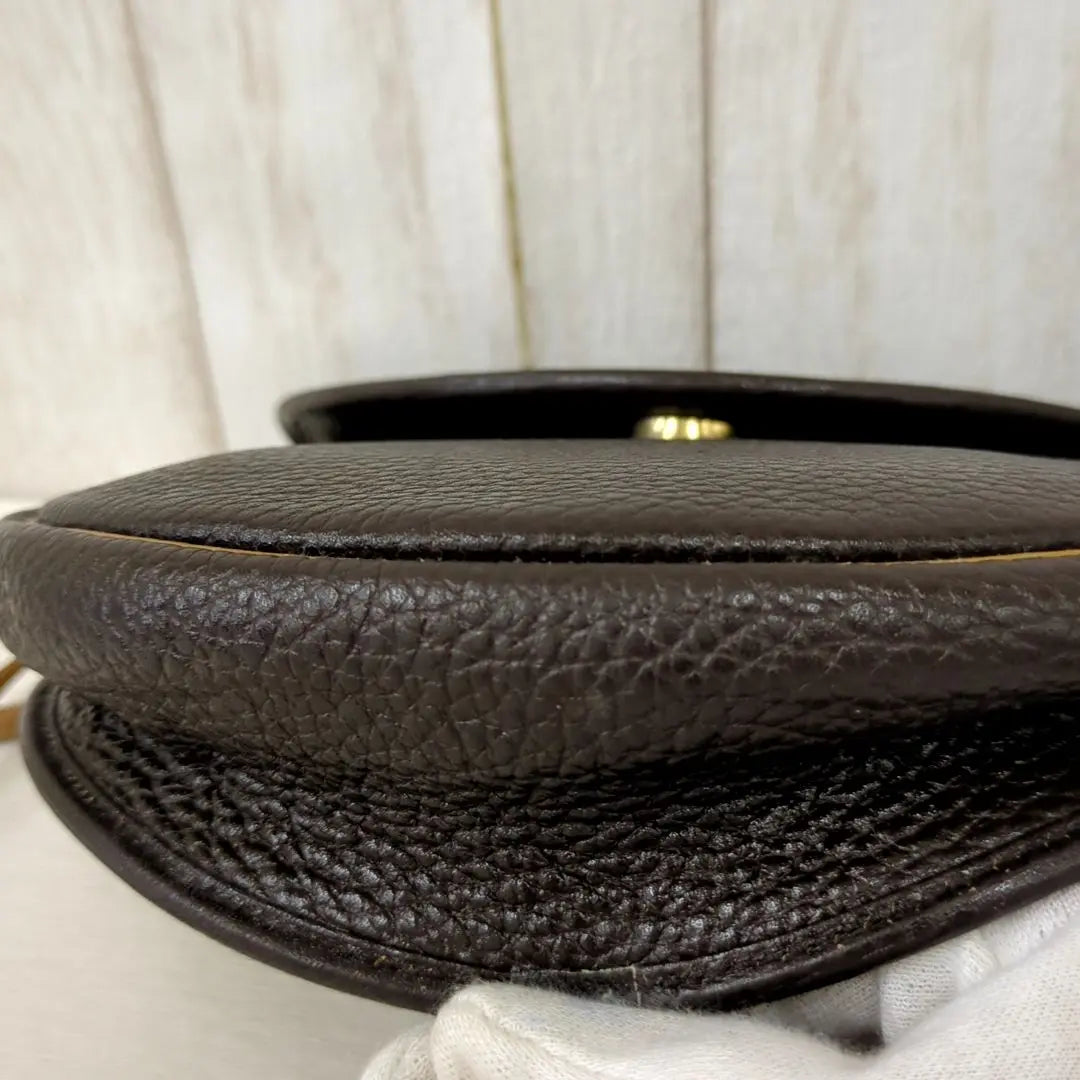 Bolso de hombro vintage Christian Dior de piel en marrón oscuro