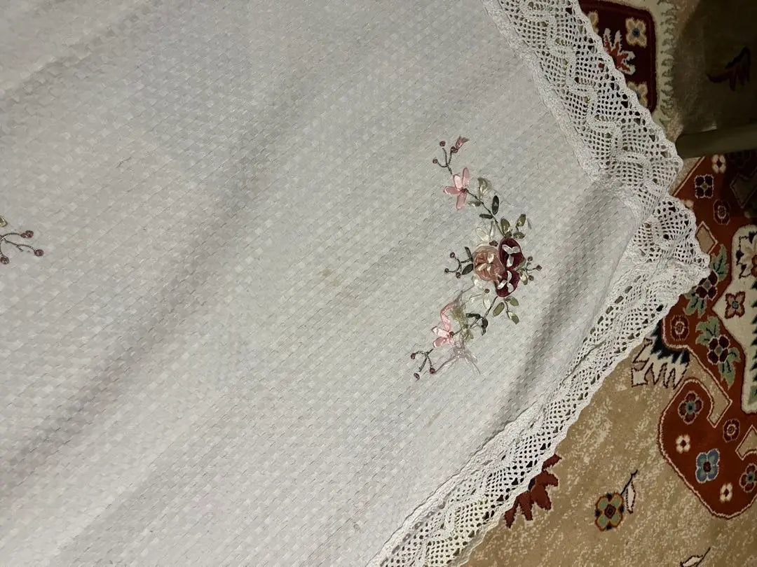 Lace, embroidery, flower, white, multi-cover, 170cm*120cm