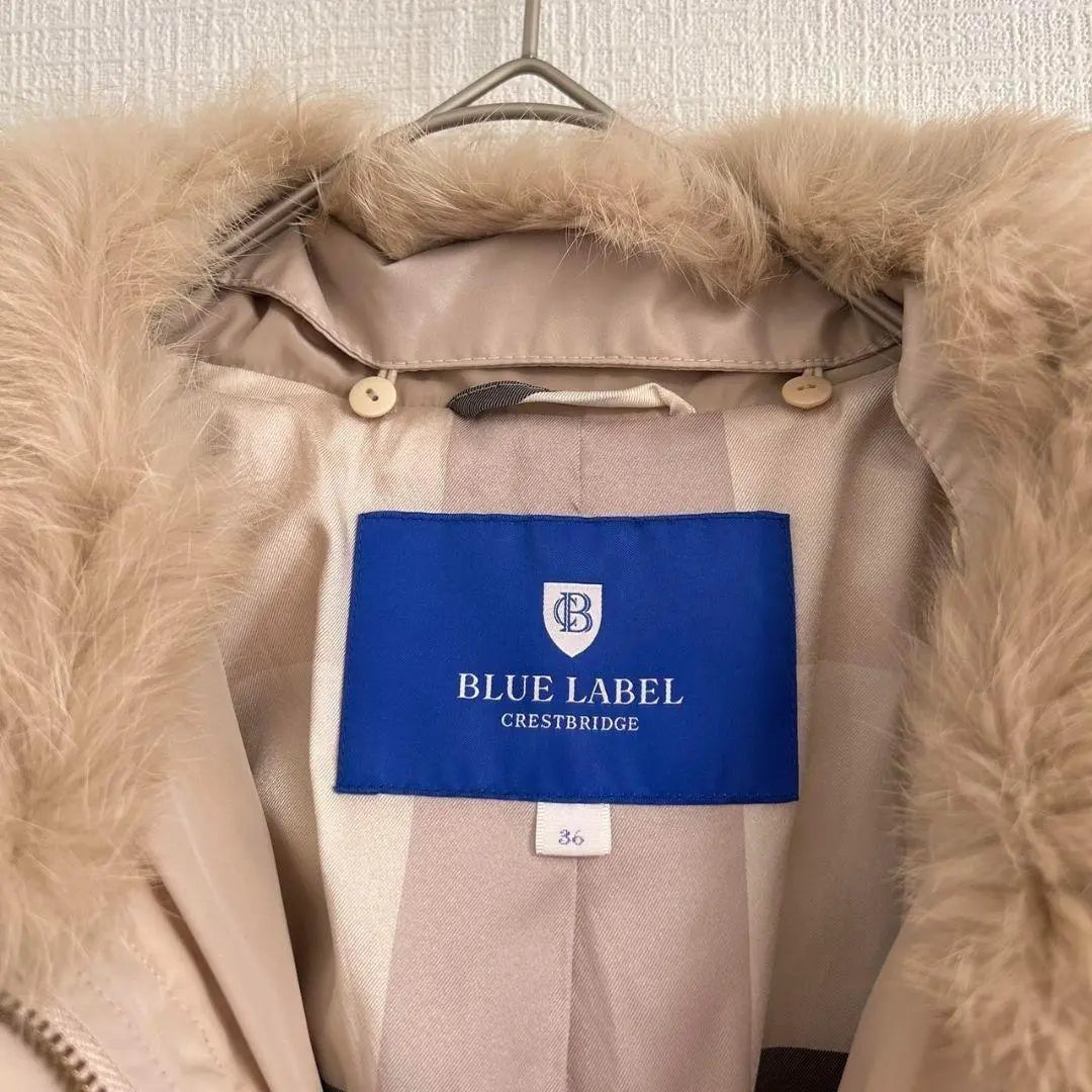 BLUE LABEL CRESTBRIDGE Down coat with rabbit fur