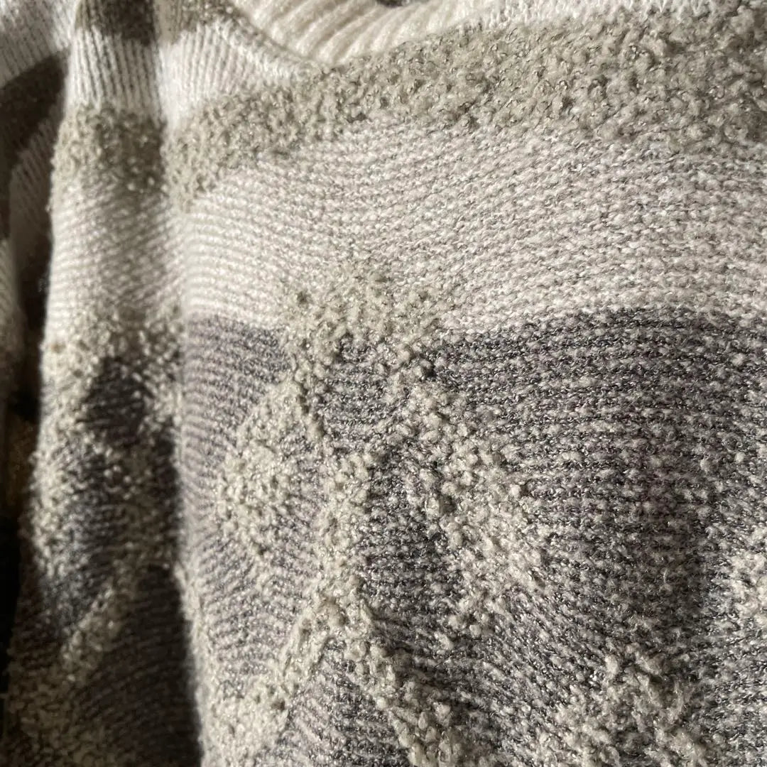 Made in Italy, all-over pattern 3D knit sweater, thick arm