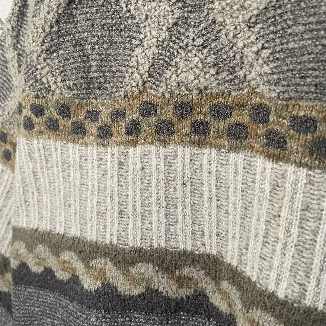 Made in Italy, all-over pattern 3D knit sweater, thick arm