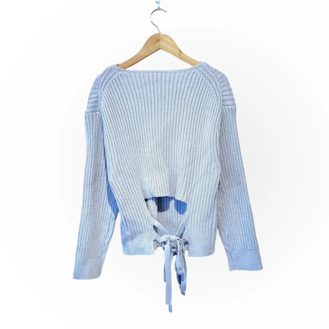 [VIS] Back ribbon knit pullover