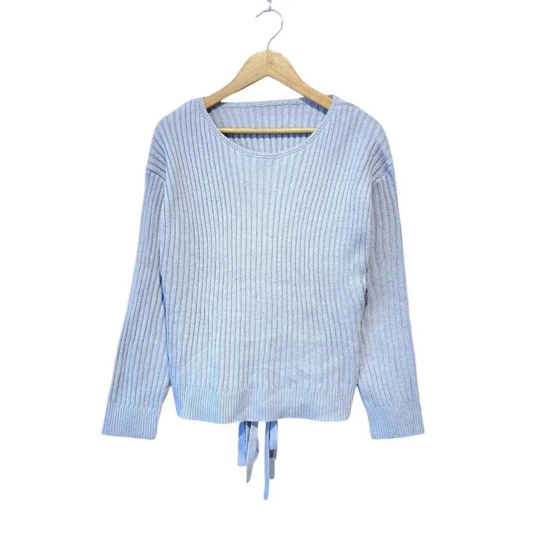 [VIS] Back ribbon knit pullover